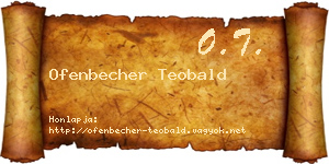 Ofenbecher Teobald névjegykártya
